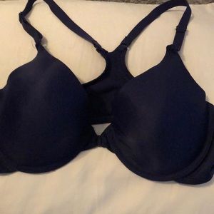 EUC Navy Sweet Nothings racerback bra, size 38D